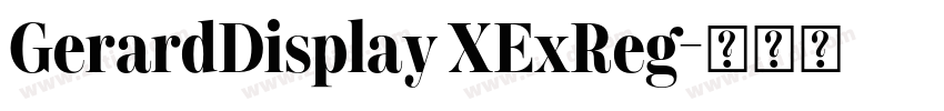 GerardDisplay XExReg字体转换
